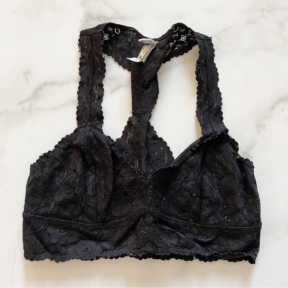 Free People Other - Intimately Free People Black Lace Racerback Bralette Small
